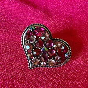 Fun Sparkly Crystal Heart Ring